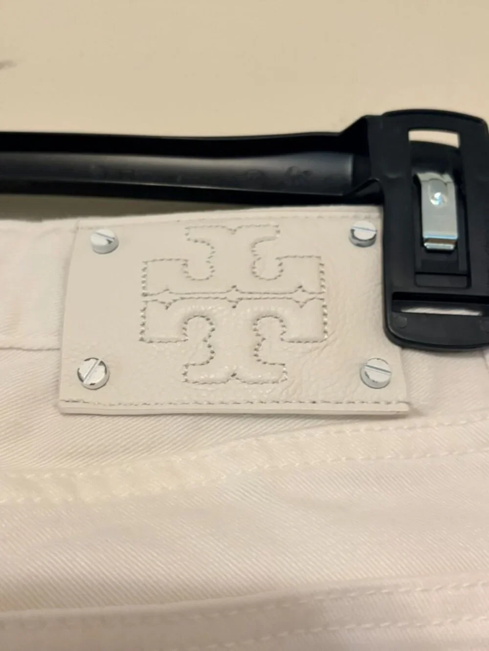 Women's Tory Burch White Cropped Skinny Jeans Size 28 26